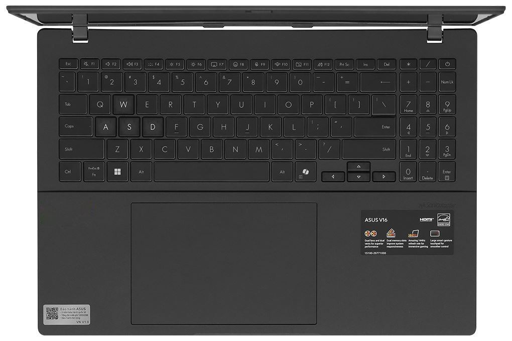 Laptop Asus Gaming V16 V3607VH - RP084W (Core 5 210H, 16GB, 512GB, RTX 5050 8GB, WUXGA 144Hz, Win11) Màu Đen