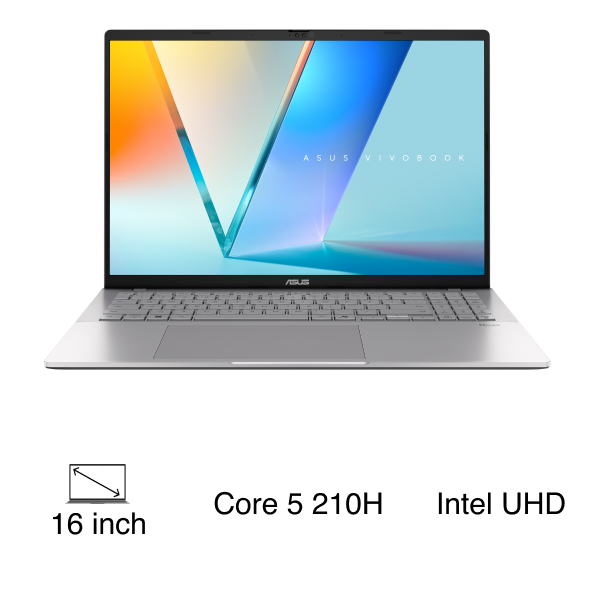 Laptop Asus Vivobook S16 S3607VA - RP155WS (Core 5 210H, 16GB, 512GB, WUXGA 144Hz, OfficeH24 365, Win11)