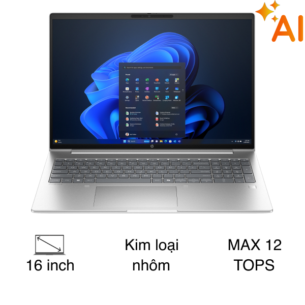 Laptop HP Probook 4 G1i 16 - BQ5E1PT (Ultra 7 255U, 16GB, 512GB, WUXGA, Win11)