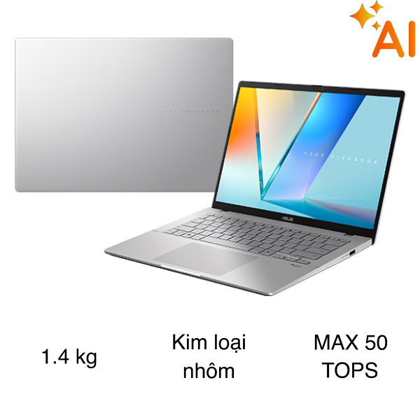 Laptop Asus Vivobook S14 M3407KA - SF032WS (R7 AI 350, 32GB, 512GB, WUXGA OLED, OfficeH24 365, Win11)
