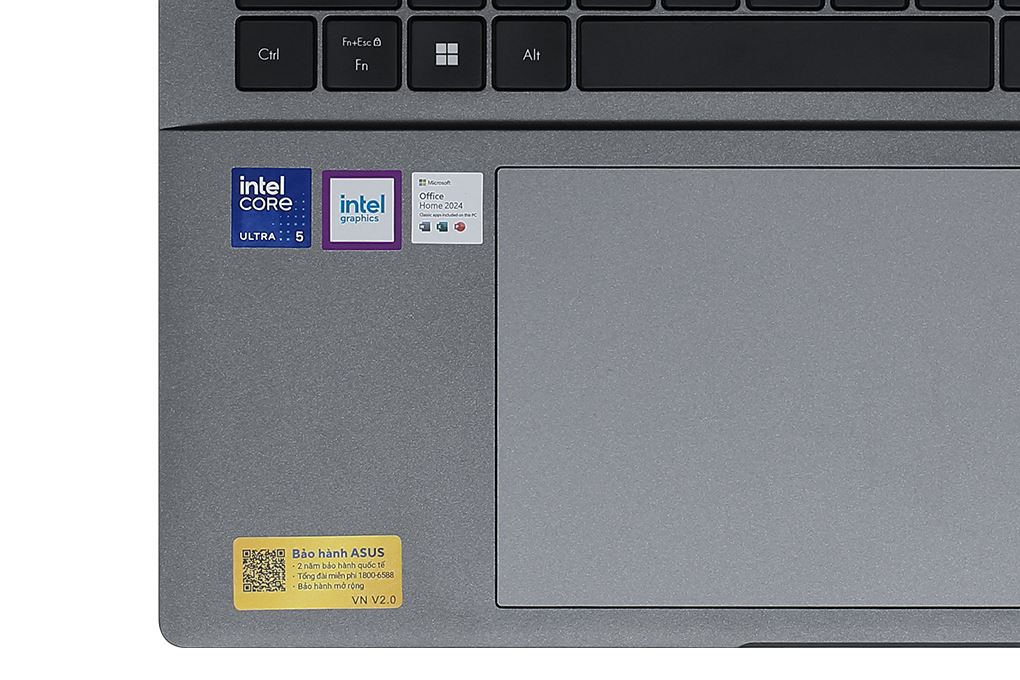 Laptop Asus Vivobook S16 S3607CA - SH082WS (Ultra 5 225H, 16GB, 512GB, Full HD OLED, OfficeH24+365, Win11) Màu Xám