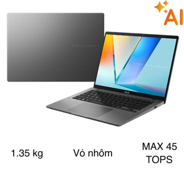 Laptop Asus Vivobook S14 S3407QA - SF043WS (X1 26 100, 16GB, 512GB, WUXGA OLED, OfficeH24 365, Win11)