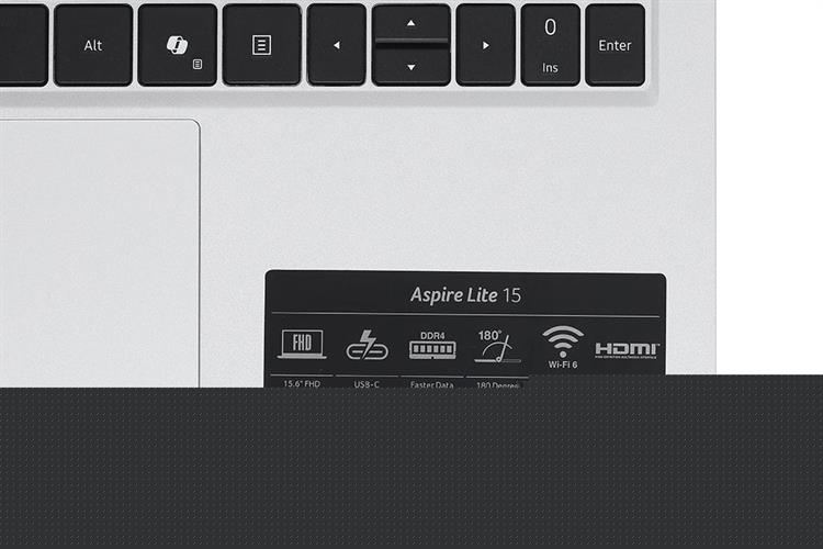 Laptop Acer Aspire Lite 15 AL15 42P R50R - NX.D34SV.004 (R5 7430U, 16GB, 512GB, Full HD, Win11) Màu Bạc