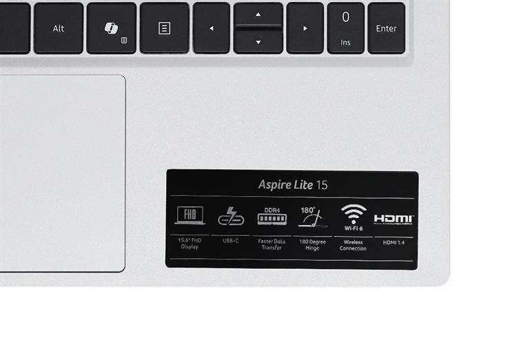 Laptop Acer Aspire Lite 15 AL15 42P R86Y - NX.D3QSV.003 (R7 7730U, 16GB, 512GB, Full HD, Win11) Màu Bạc