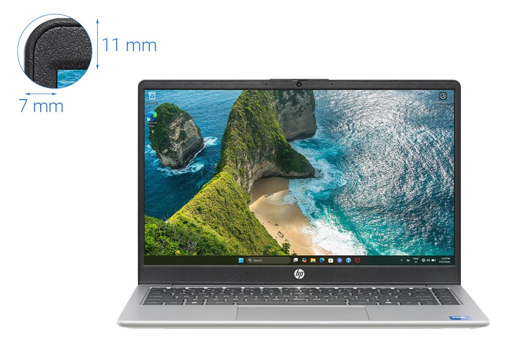 Laptop HP 240R G10 - C3RU6AT (Core 3 100U, 8GB, 512GB, Full HD, Win11) Màu Bạc