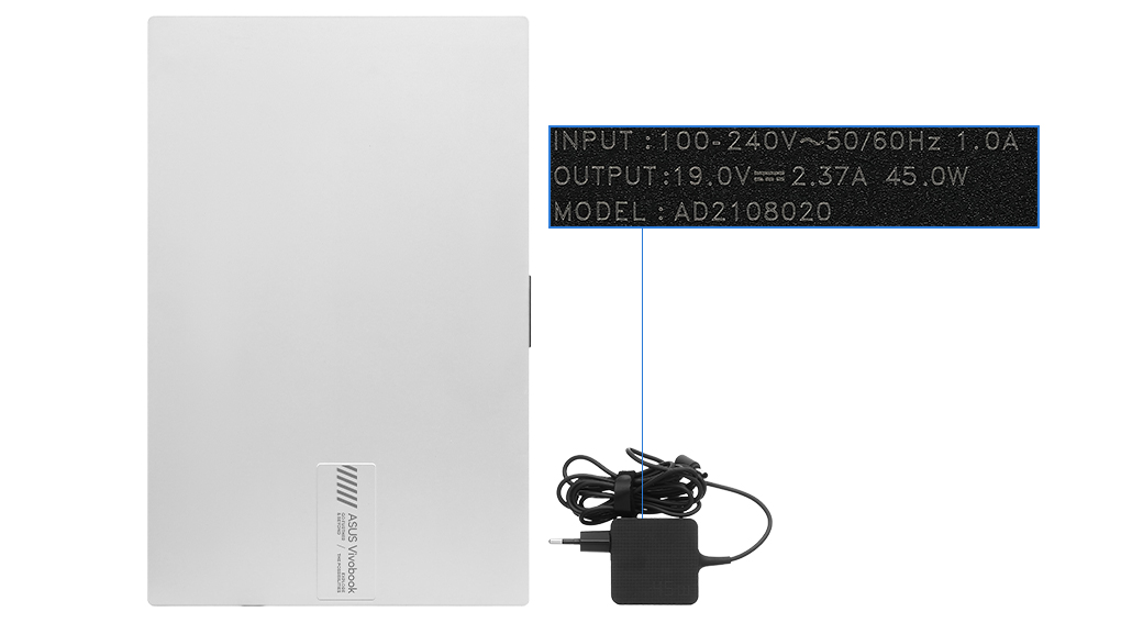 Bộ sản phẩm gồm: Sách hướng dẫn, Thùng máy, Sạc Laptop Asus ( 45W )