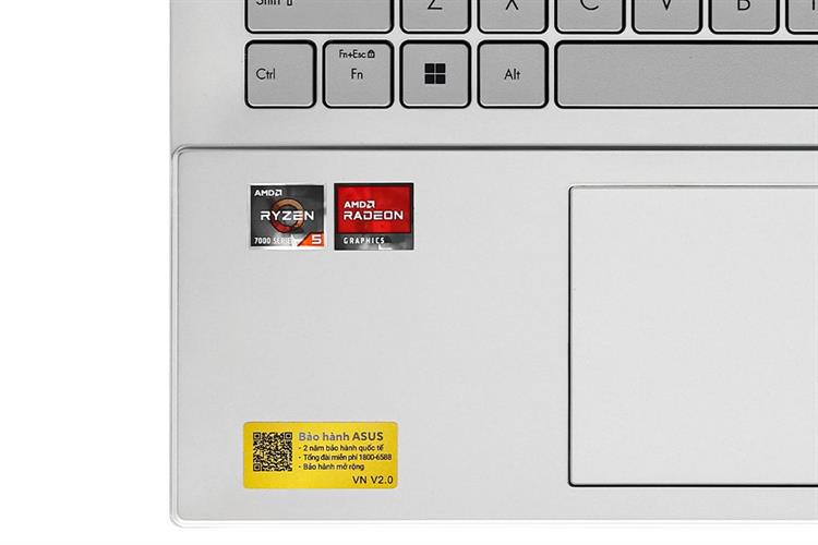 Laptop Asus Vivobook Go E1504FA - BQ1160W (R5 7520U, 16GB, 512GB, Full HD, Win11) Màu Bạc