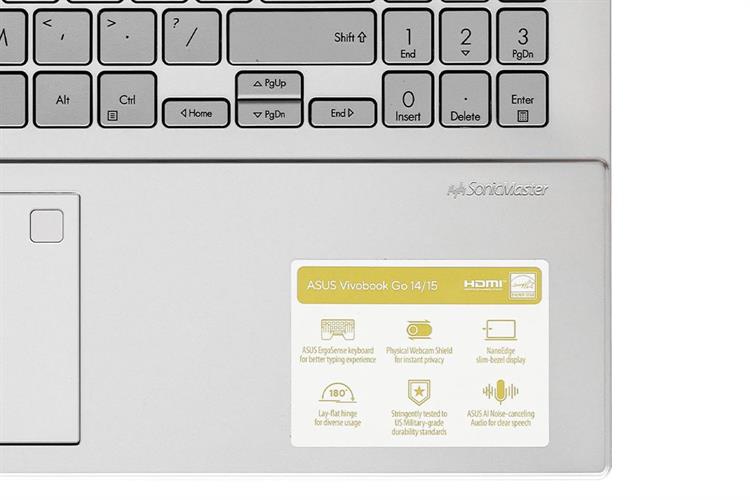 Laptop Asus Vivobook Go E1504FA - BQ1160W (R5 7520U, 16GB, 512GB, Full HD, Win11) Màu Bạc