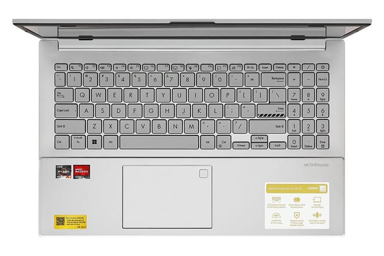 Laptop Asus Vivobook Go E1504FA - BQ1160W (R5 7520U, 16GB, 512GB, Full HD, Win11) Màu Bạc