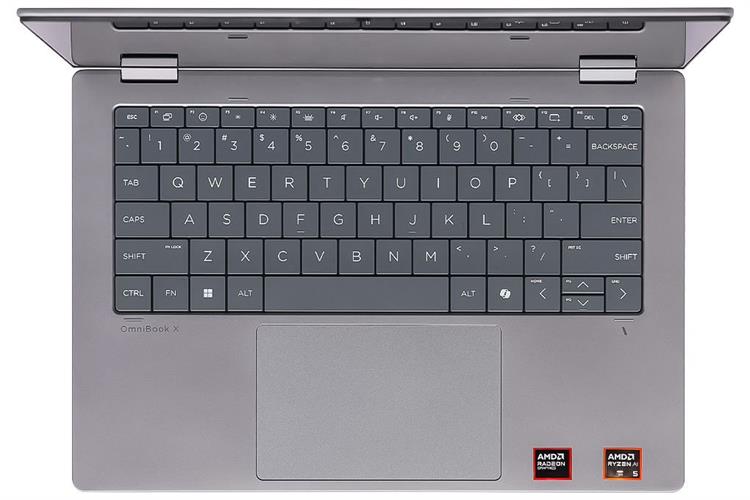 Laptop HP OmniBook X Flip 14 fk0092AU - BZ7P5PA (R5 AI 340, 16GB, 512GB, WUXGA, Cảm ứng, OfficeH24, Win11) Màu Bạc