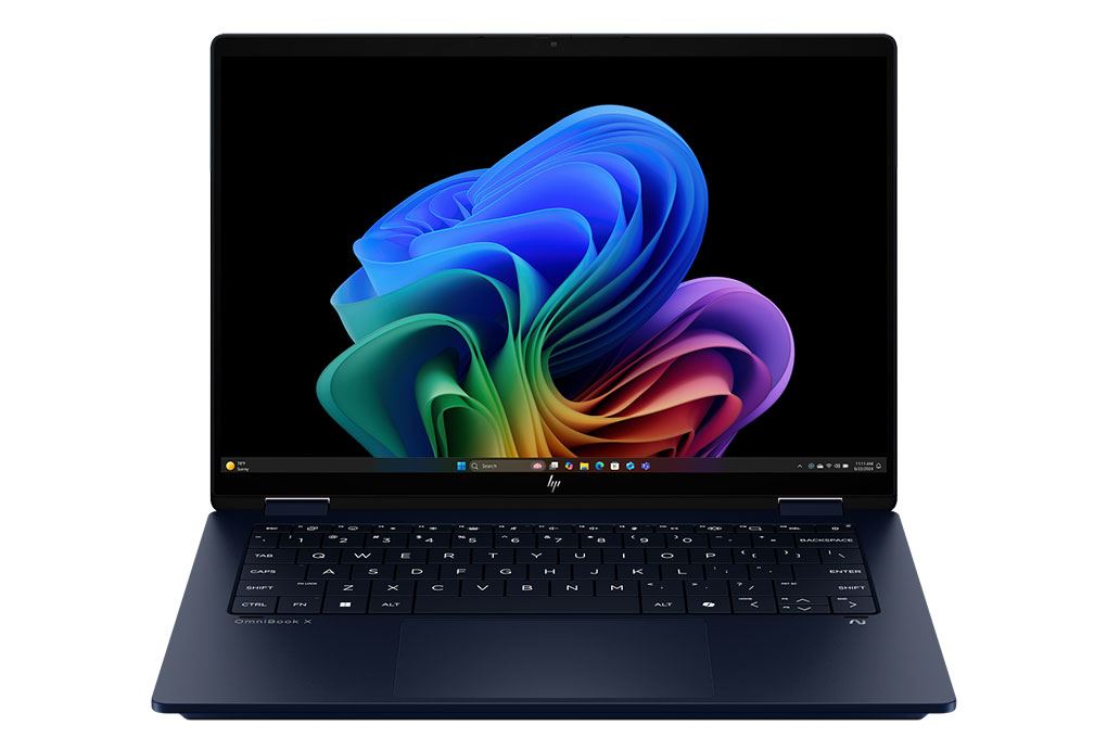 Laptop HP OmniBook X Flip 14 fm0076TU - BZ7P6PA (Ultra 7 258V, 32GB, 512GB, WUXGA, Cảm ứng, OfficeH24, Win11) Màu Xanh