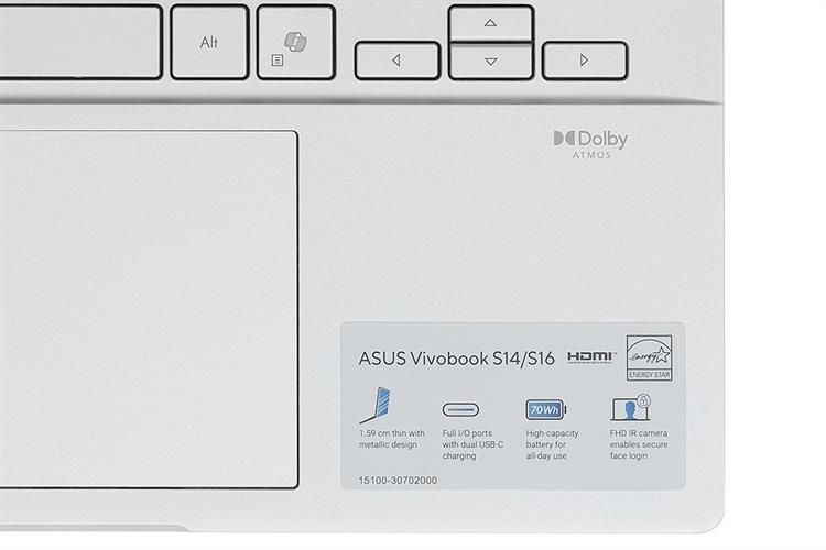 Laptop Asus Vivobook S14 S3407VA - LY146W (Core 5 210H, 16GB, 512GB, WUXGA, Win11) Màu Bạc