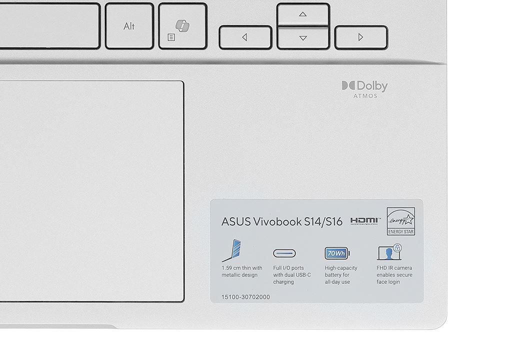 Laptop Asus Vivobook S14 S3407VA - LY146W (Core 5 210H, 16GB, 512GB, WUXGA, Win11) Màu Bạc