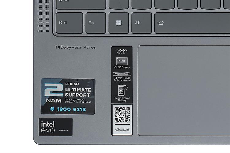 Laptop Lenovo Yoga Slim 7 OLED 14IMH9 - 83CV00DKVN (Ultra 7 155H, 32GB, 1TB, WUXGA OLED, OfficeH24+365, Win11) Màu Xám