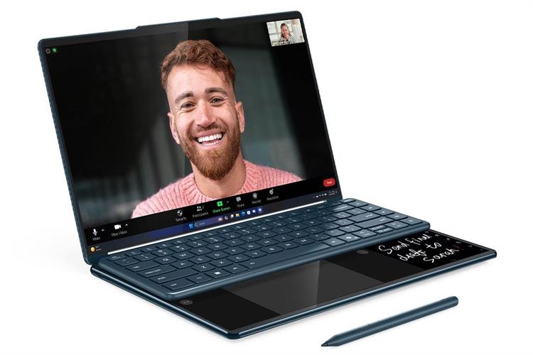 Laptop Lenovo Yoga Book 9 2in1 14IAH10 - 83KJ002UVN (Ultra 9 285H, 32GB, 1TB, 2.8K OLED 120Hz, Cảm ứng, OfficeH24+365, Win11) Màu Xanh Dương
