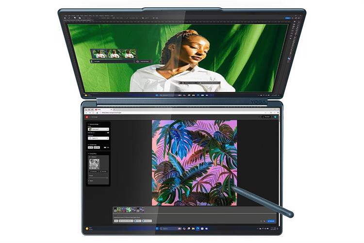 Laptop Lenovo Yoga Book 9 2in1 14IAH10 - 83KJ002UVN (Ultra 9 285H, 32GB, 1TB, 2.8K OLED 120Hz, Cảm ứng, OfficeH24+365, Win11) Màu Xanh Dương