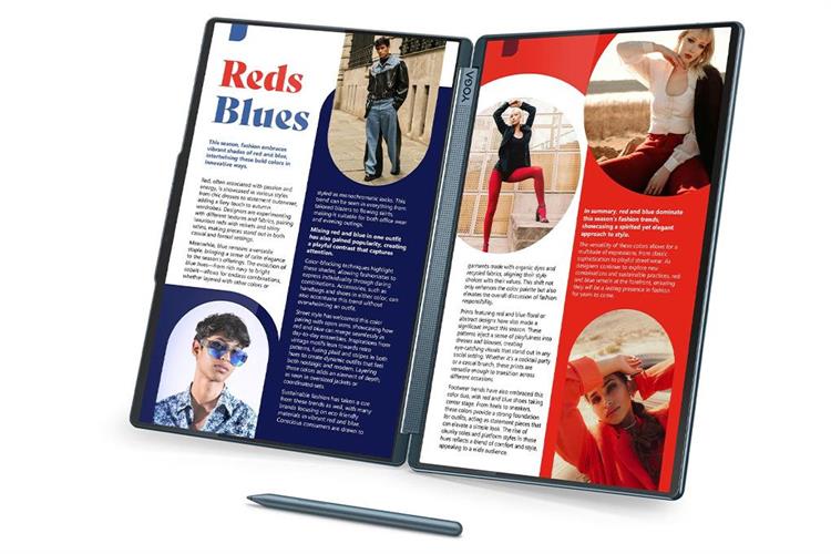 Laptop Lenovo Yoga Book 9 2in1 14IAH10 - 83KJ002UVN (Ultra 9 285H, 32GB, 1TB, 2.8K OLED 120Hz, Cảm ứng, OfficeH24+365, Win11) Màu Xanh Dương