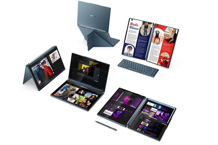Laptop Lenovo Yoga Book 9 2in1 14IAH10 - 83KJ002UVN (Ultra 9 285H, 32GB, 1TB, 2.8K OLED 120Hz, Cảm ứng, OfficeH24+365, Win11) Màu Xanh Dương