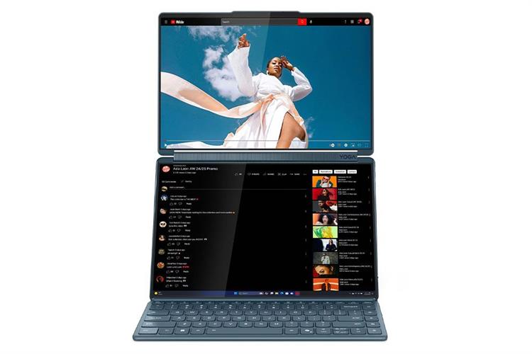 Laptop Lenovo Yoga Book 9 2in1 14IAH10 - 83KJ002UVN (Ultra 9 285H, 32GB, 1TB, 2.8K OLED 120Hz, Cảm ứng, OfficeH24+365, Win11) Màu Xanh Dương