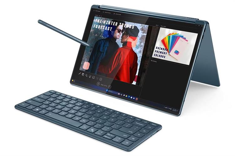 Laptop Lenovo Yoga Book 9 2in1 14IAH10 - 83KJ002UVN (Ultra 9 285H, 32GB, 1TB, 2.8K OLED 120Hz, Cảm ứng, OfficeH24+365, Win11) Màu Xanh Dương