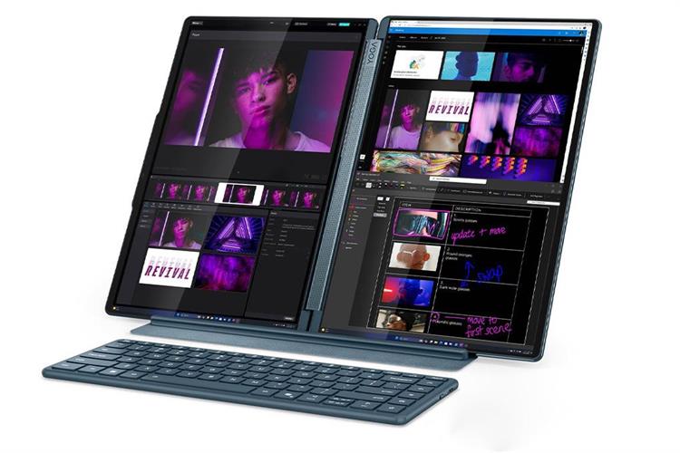 Laptop Lenovo Yoga Book 9 2in1 14IAH10 - 83KJ002UVN (Ultra 9 285H, 32GB, 1TB, 2.8K OLED 120Hz, Cảm ứng, OfficeH24+365, Win11) Màu Xanh Dương