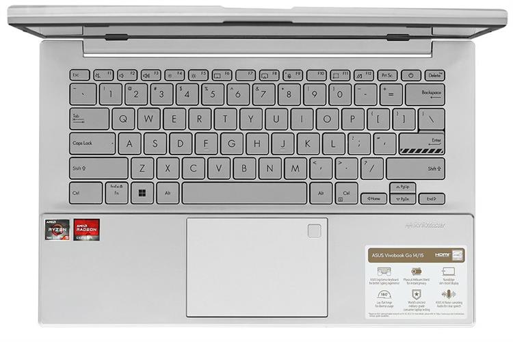 Laptop Asus Vivobook Go E1404FA - EB482W (R5 7520U, 16GB, 512GB, Full HD, Win11) Màu Bạc