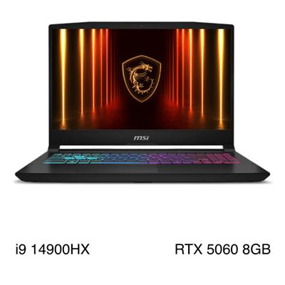 Laptop MSI Gaming Katana 15 HX B14WFK - 294VN (i9 14900HX, 16GB, 512GB, RTX 5060 8GB, QHD, 165Hz, Win11)