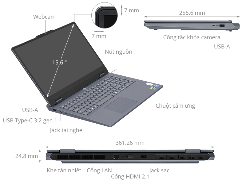 Lenovo Gaming LOQ Essential 15IRX11 - 83SC003SVN (i5 13450HX, 16GB, 1TB, RTX 5050 8GB, Full HD, 144Hz, Win11)