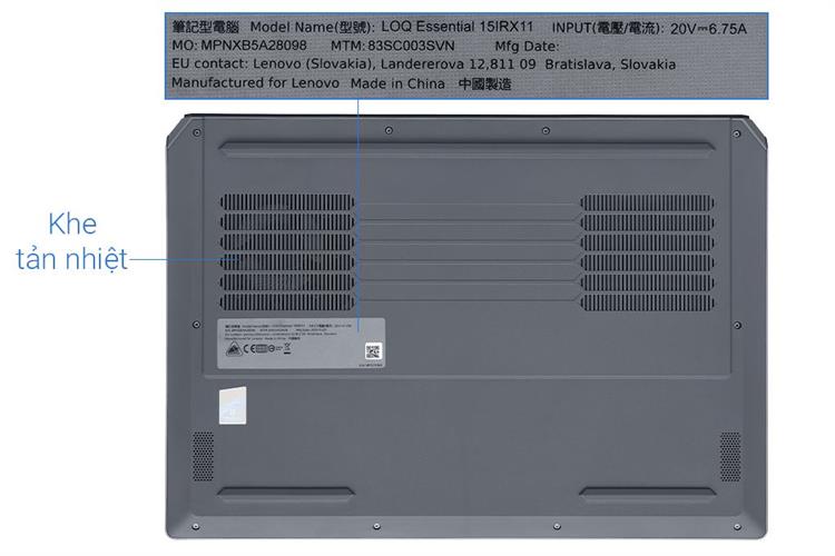 Laptop Lenovo Gaming LOQ Essential 15IRX11 - 83SC003SVN (i5 13450HX, 16GB, 1TB, RTX 5050 8GB, Full HD, 144Hz, Win11) Màu Xám
