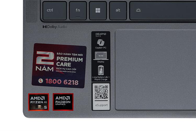 Laptop Lenovo Ideapad Slim 5 OLED 14AKP10 - 83HX00B2VN (R5 330, 16GB, 1TB, WUXGA, Win11) Màu Xám