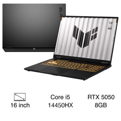 Laptop Asus TUF Gaming F16 FX608JHR - RV160W (i5 14450HX, 16GB, 512GB, RTX 5050 8GB, WUXGA 165Hz, Win11)