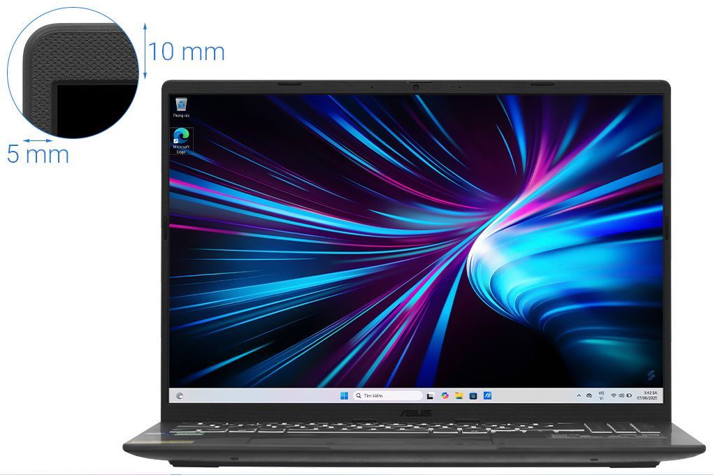 Laptop Asus Gaming V16 V3607VJ - RP071W (Core 5 210H, 16GB, 512GB, RTX 3050 6GB, WUXGA 144Hz, Win11) Màu Đen