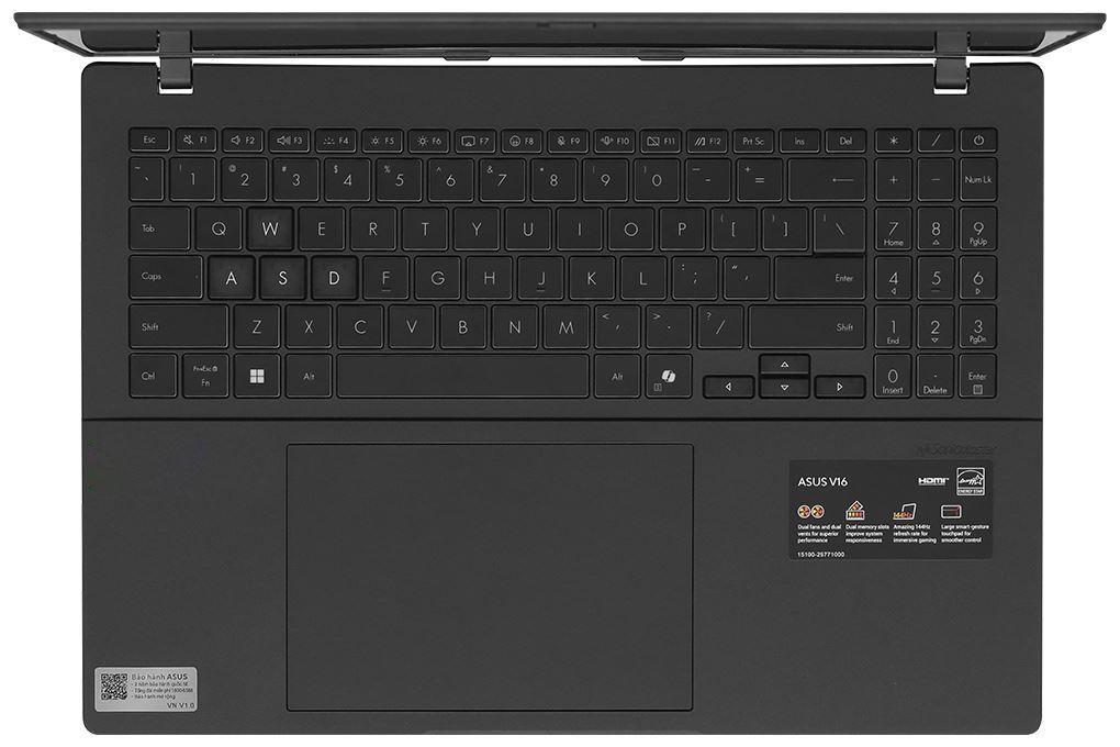 Laptop Asus Gaming V16 V3607VJ - RP071W (Core 5 210H, 16GB, 512GB, RTX 3050 6GB, WUXGA 144Hz, Win11) Màu Đen