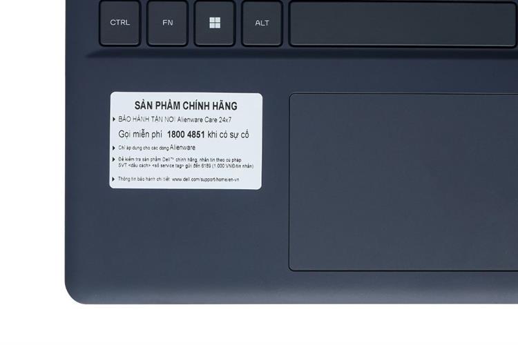 Laptop Dell Gaming Alienware 16 Aurora AC16250 - C7H161W11II4050 (Core 7 240H, 16GB, 1TB, RTX 4050 6GB, WQXGA 120Hz, OfficeH24+365, Win11) Màu Xanh Đậm