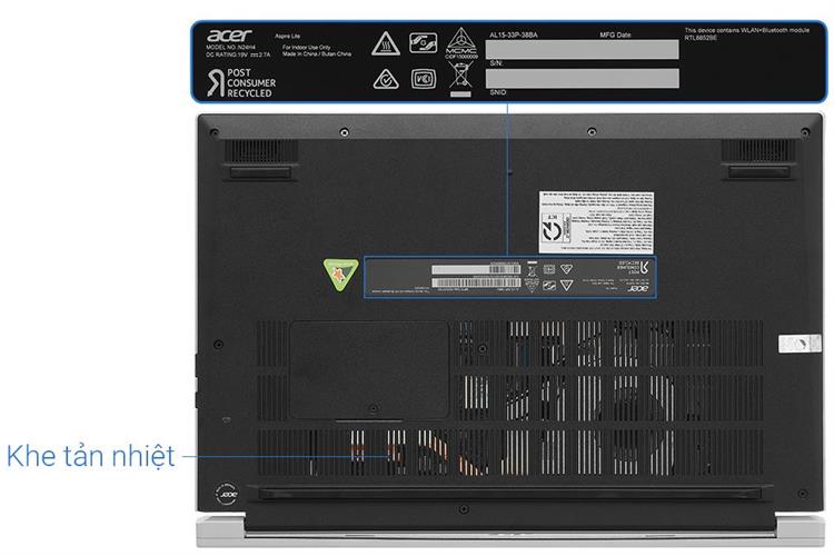 Laptop Acer Aspire Lite 15 AL15-33P-38BA - NX.D2KSV.001 (Core 3 N355, 8GB, 512GB, Full HD, Win11) Màu Bạc