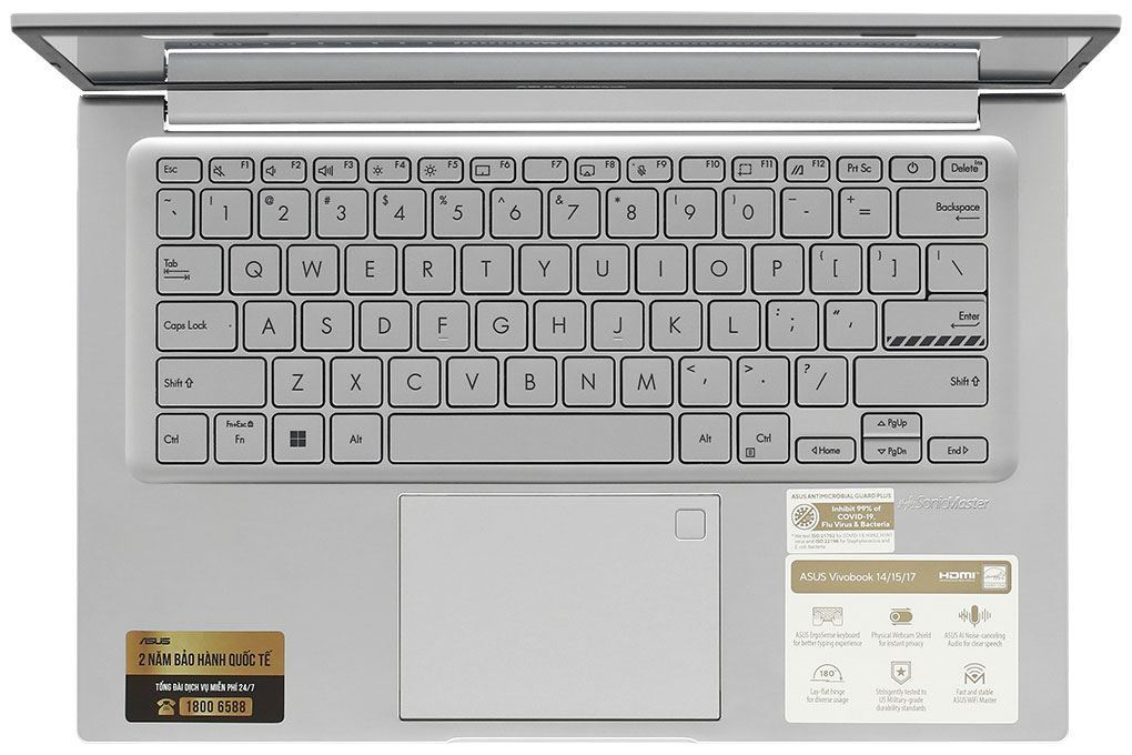 Laptop Asus Vivobook 14 X1404VA - EB155W (Core 5 120U, 16GB, 512GB, Full HD, Win11) Màu Bạc