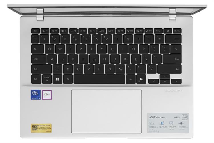 Laptop Asus Vivobook 14 X1407CA - LY008W (Ultra 5 225H, 16GB, 512GB, WUXGA, Win11) Màu Bạc