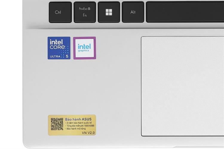 Laptop Asus Vivobook 14 X1407CA - LY008W (Ultra 5 225H, 16GB, 512GB, WUXGA, Win11) Màu Bạc