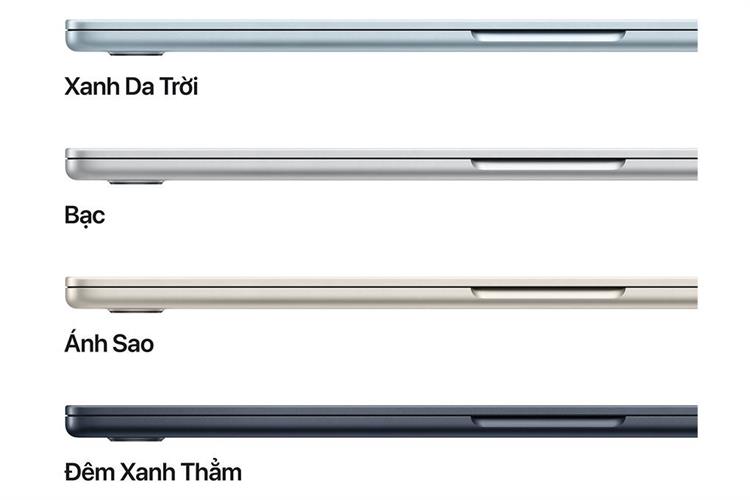 Laptop MacBook Air 15 inch M5 24GB/1TB Màu Xanh đen