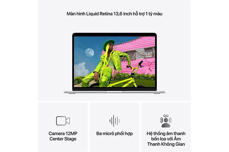 Laptop MacBook Air 13 inch M5 16GB/512GB 70W Màu Bạc