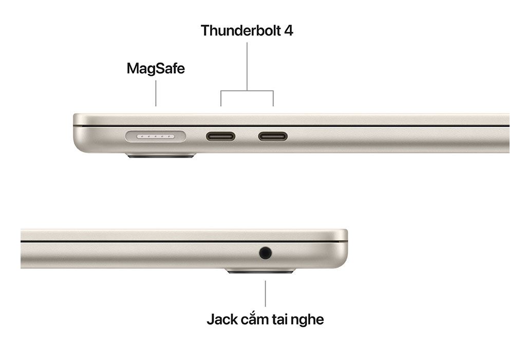 MacBook Air 13 inch M5 16GB/512GB/8GPU 70W Vàng - 6