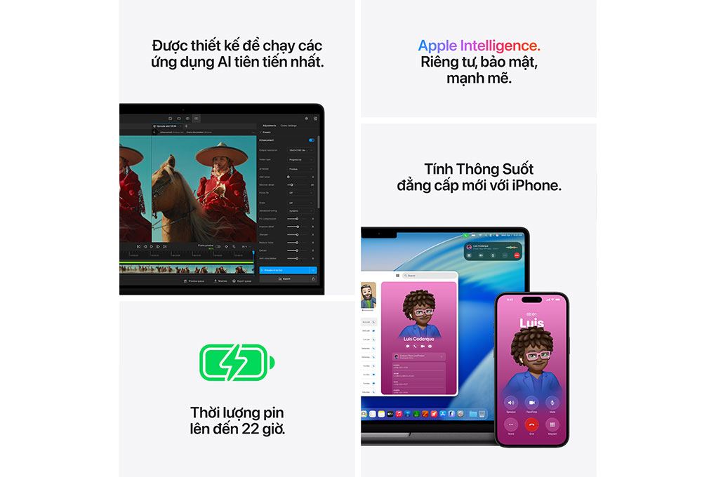 Laptop MacBook Pro 14 inch M5 Pro 24GB/1TB 70W Màu Đen