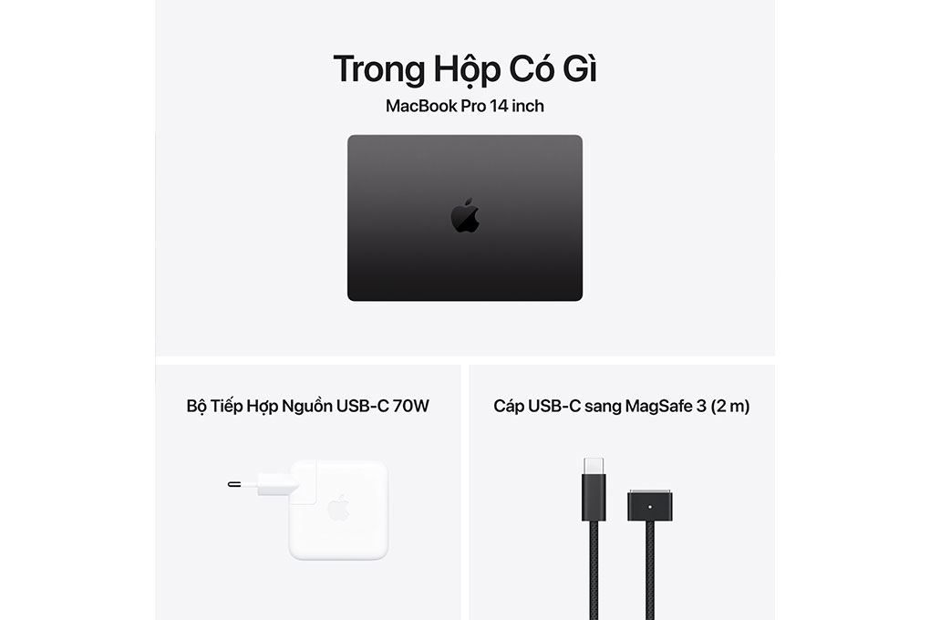 Laptop MacBook Pro 14 inch M5 Pro 24GB/1TB 70W Màu Đen