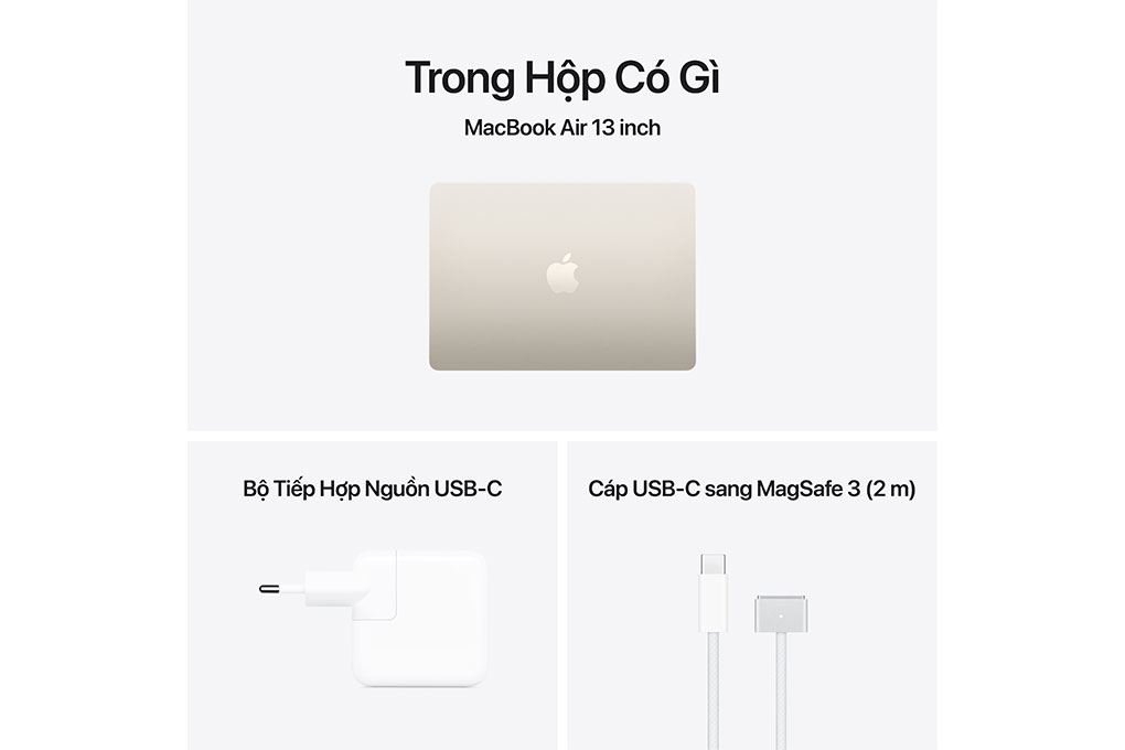 Laptop MacBook Air 13 inch M5 32GB/1TB 35W Màu Vàng