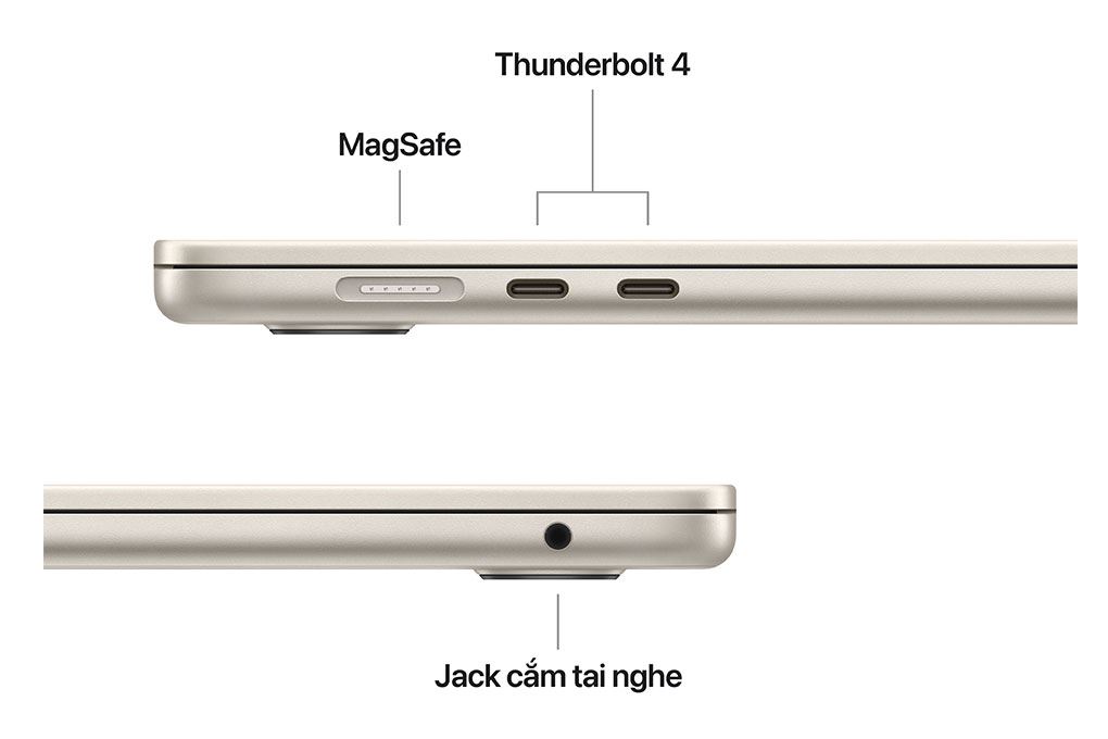 Laptop MacBook Air 15 inch M5 24GB/512GB 35W Màu Vàng