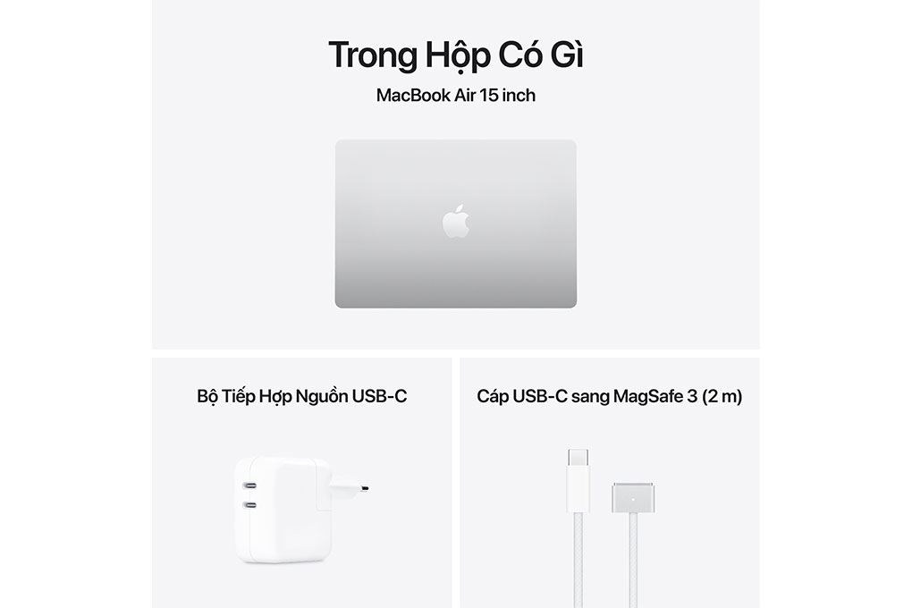 Laptop MacBook Air 15 inch M5 24GB/512GB 35W Màu Bạc