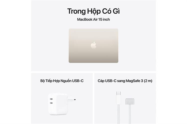 Laptop MacBook Air 15 inch M5 24GB/512GB Màu Vàng