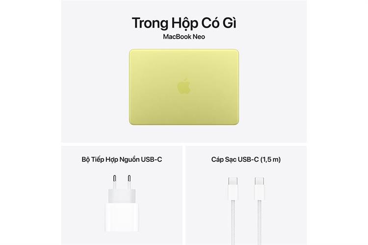 Laptop MacBook Neo 13 inch A18 Pro 8GB/256GB Màu Vàng nhạt