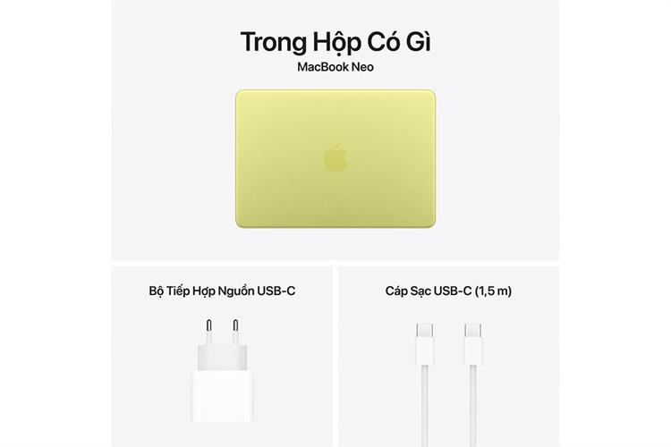 Laptop MacBook Neo 13 inch A18 Pro 8GB/256GB Màu Vàng nhạt