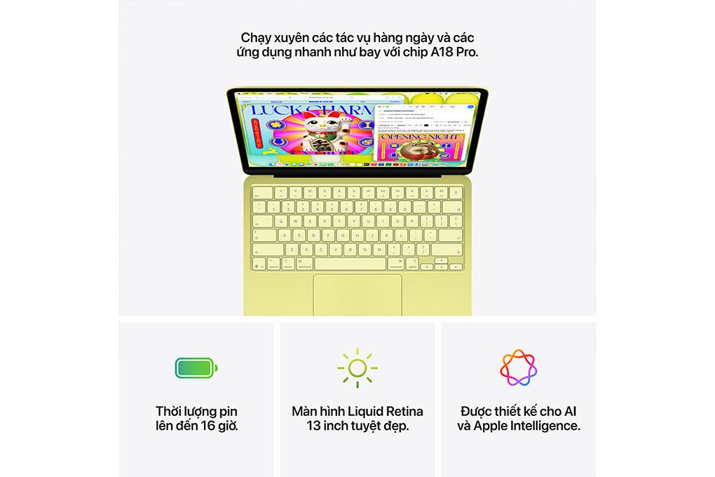 MacBook Neo 13 inch A18 Pro 8GB/256GB Vàng nhạt - 9